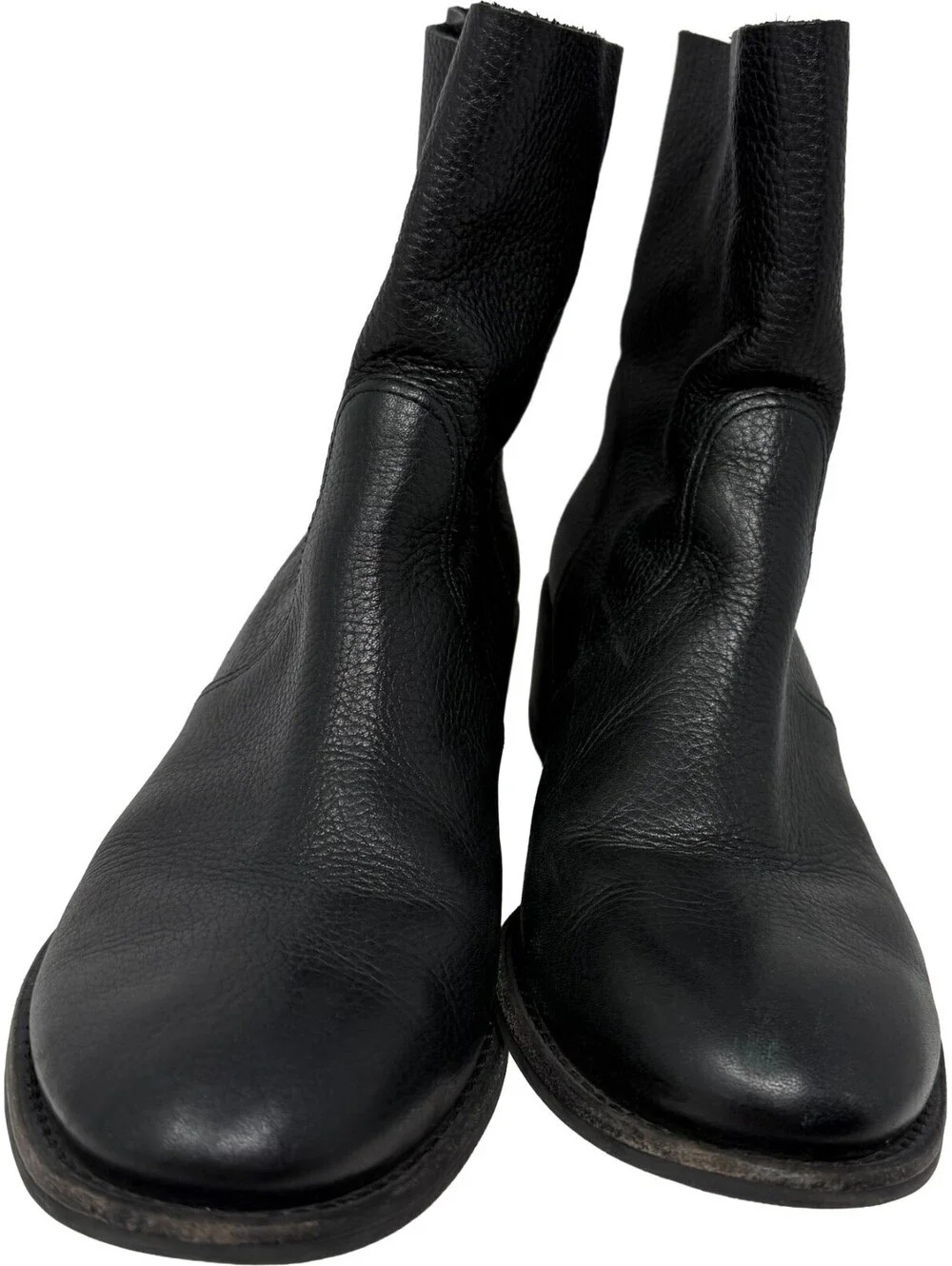 Tory Burch Womens Size 10.5M Black Leather Chelsea Ankle Boots Round Toe Pull-On